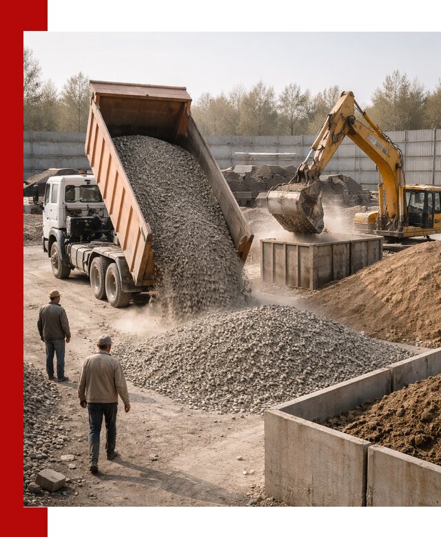 Доставка нерудных материалов с погрузкой и разгрузкой в Инте