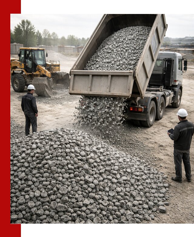Доставка гранитного щебня фракции 20-40 в Инте