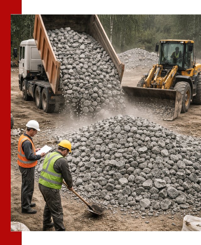 Гранитный щебень фракция 70-150 доставка в Инте