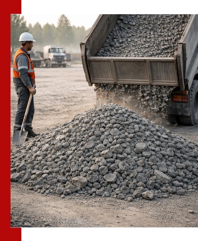 Гранитный щебень фракции 100–201 для строительства в Инте