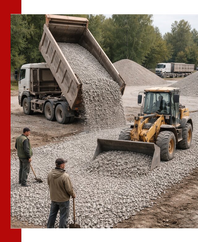 Купить гравийный щебень фракция 20-40 в Инте с доставкой