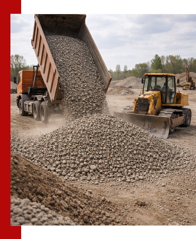 Доставка гравийного щебня фракции 40-70 в Инте