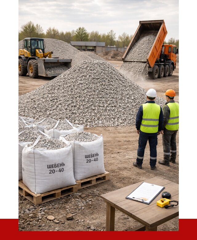 Известняковый щебень 20-40 в Инте от 2130 р. ПРОНЕРУДИнт