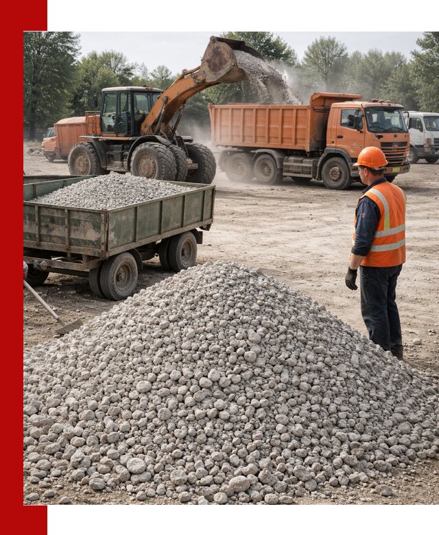 Доставка известнякового щебня фракция 20–40 в Инте