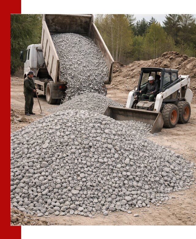 Доставка доломитового щебня в Инте напрямую от карьера