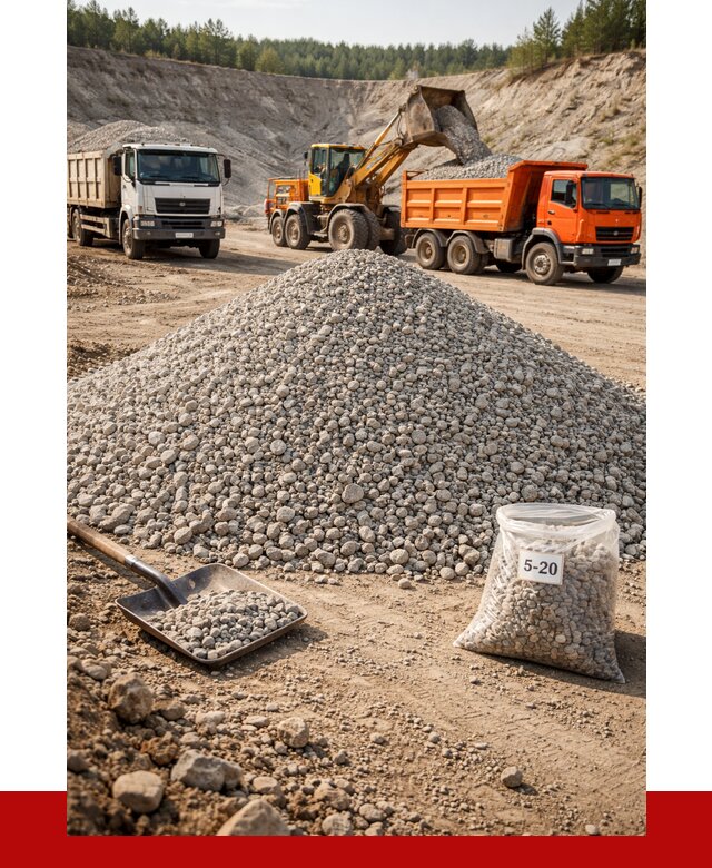 Доломитовый щебень фр. 5-20 в Инте от 4260 р. | ПРОНЕРУДИнт