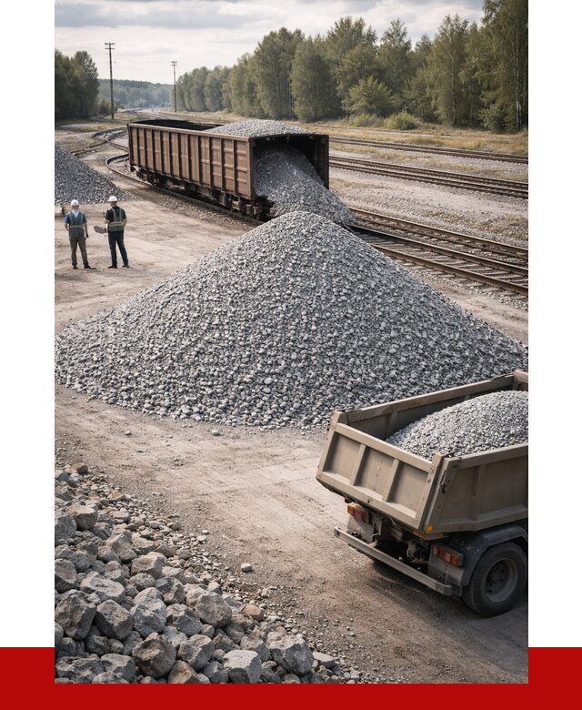 Железнодорожный щебень 20-60 в Инте от 1724 р. | ПРОНЕРУДИнт
