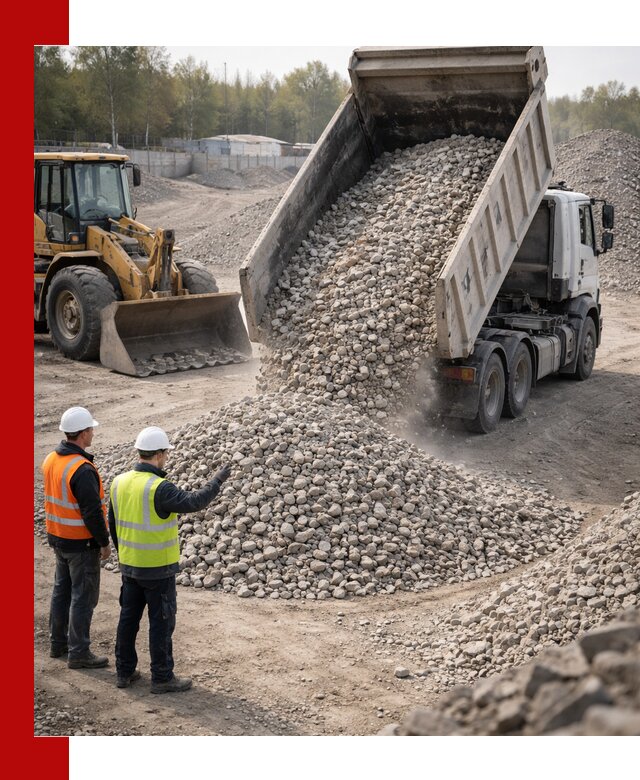 Вторичный щебень фракция 40–70 доставка в Инте