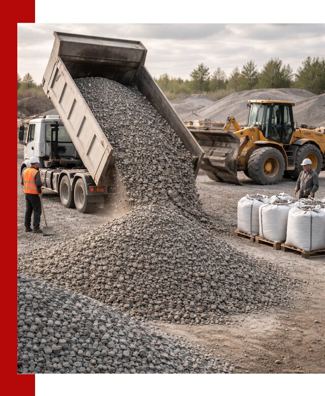 Бетонный щебень фракция 5–20 с доставкой в Инте