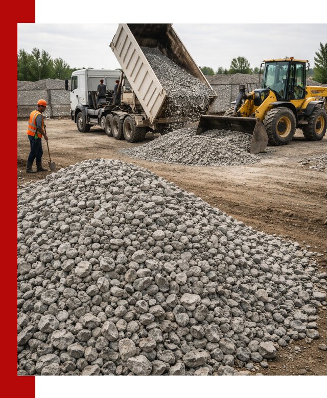 Доставка бетонного щебня фракции 40-70 в Инте