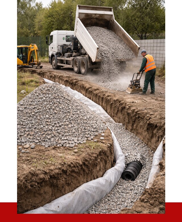 Щебень для дренажа в Инте от 1876 р., ПРОНЕРУДИнт доставка