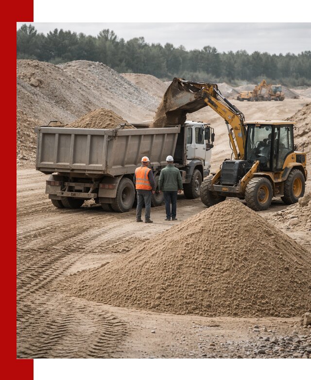 Карьерный среднезернистый песок с доставкой в Инте