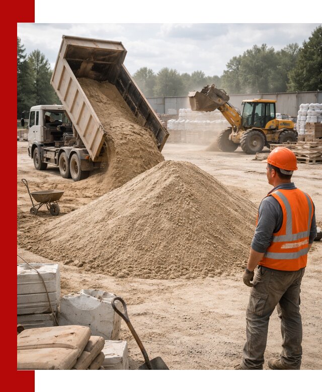 Доставка строительного песка с самосвалом в Инте