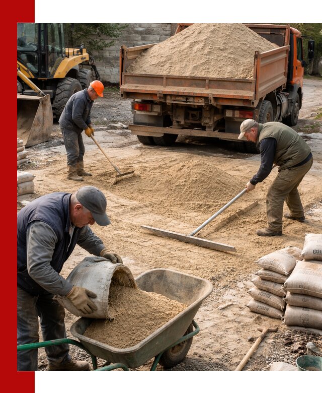 Поставка песка для стяжки в Инте с быстрой доставкой