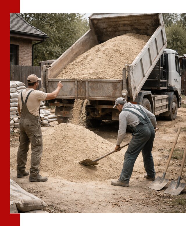 Песок для штукатурки с доставкой в Инте качественный и чистый