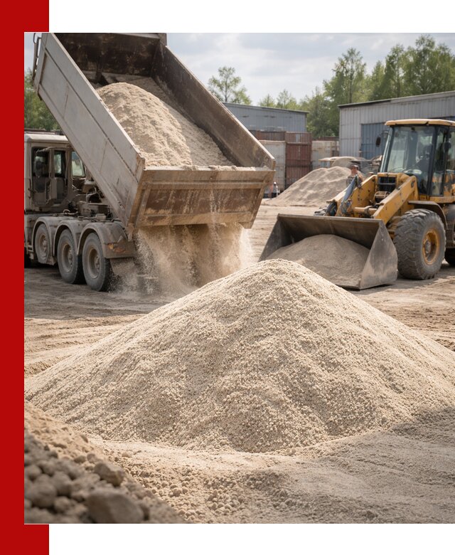 Кварцевый песок с доставкой в Инте для строительных работ