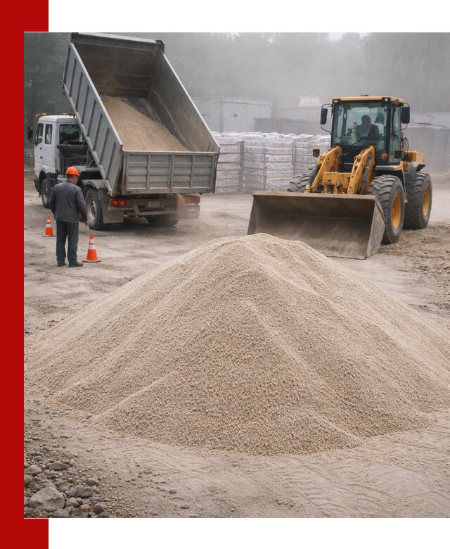 Кварцевый песок фракция 0–8 для стройработ в Инте