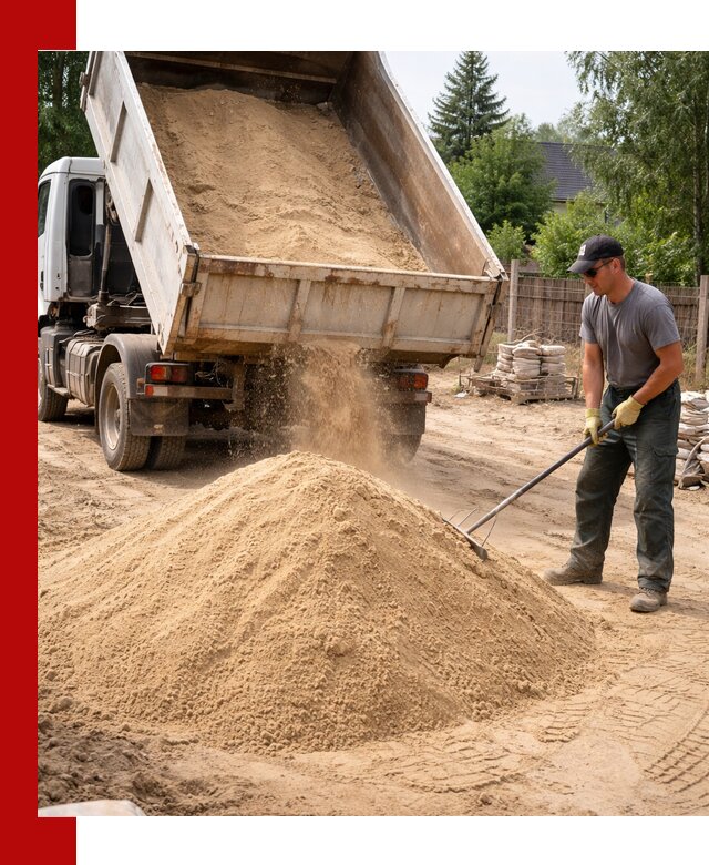 Доставка сухого песка самосвалами в Инте