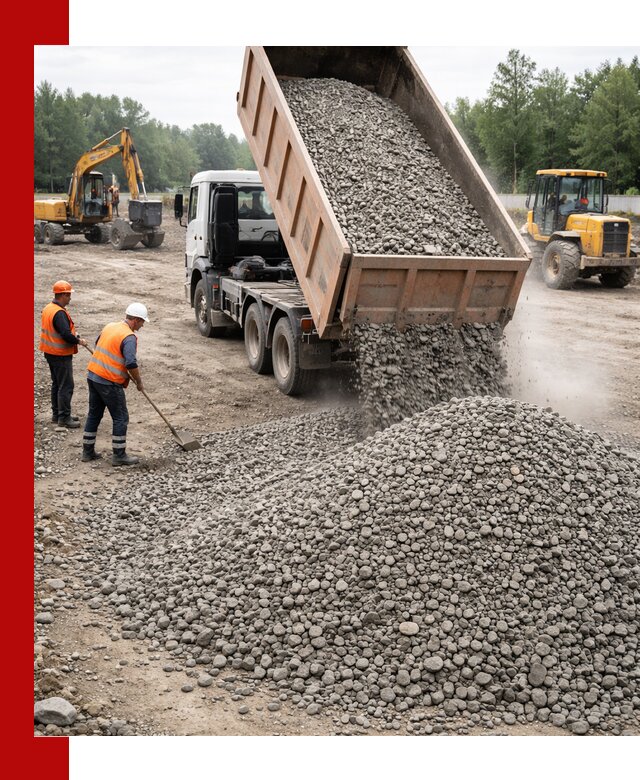 Доставка гравия фракции 40-70 в Инте оптом и в розницу