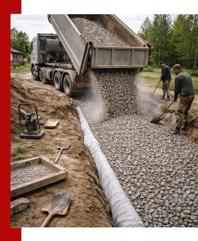 Гравий для дренажа с доставкой в Инте качественный и недорогой