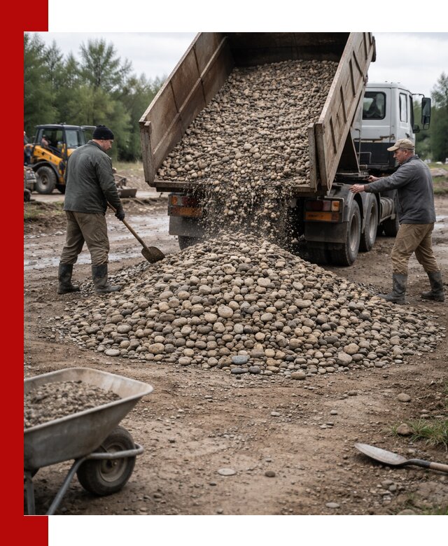 Доставка гальки речной оптом и в розницу в Инте