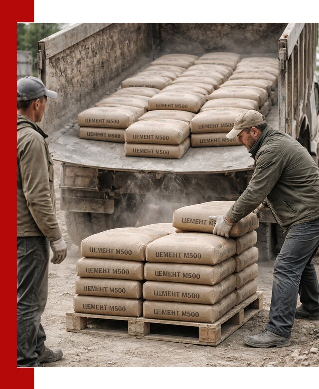 Цемент М500 с доставкой самосвалом в Инте