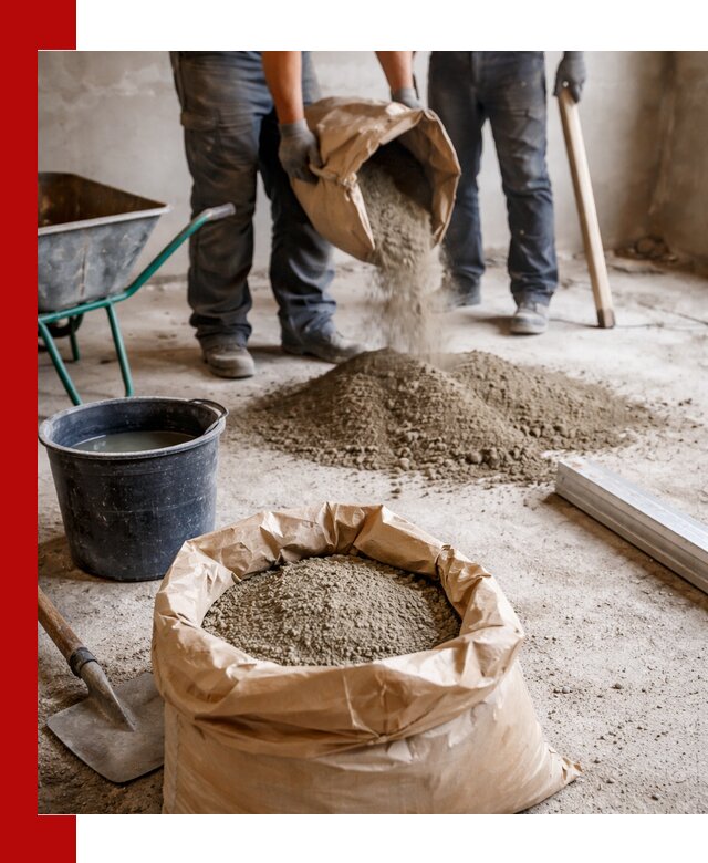 Доставка сухой смеси для стяжки в Инте