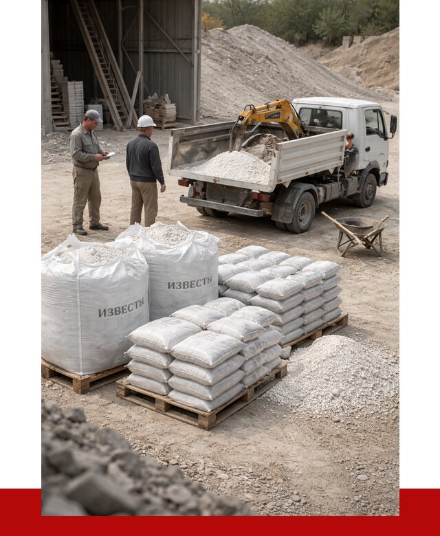 Известь строительная в Инте с доставкой от 4260 р. | ПРОНЕРУДИнт