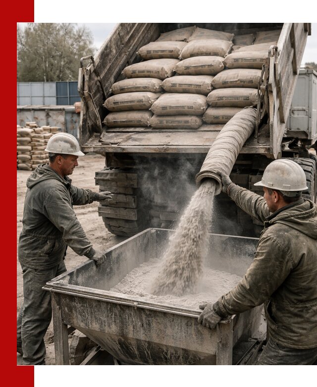 Доставка цемента М400 в Инте оптом и в розницу