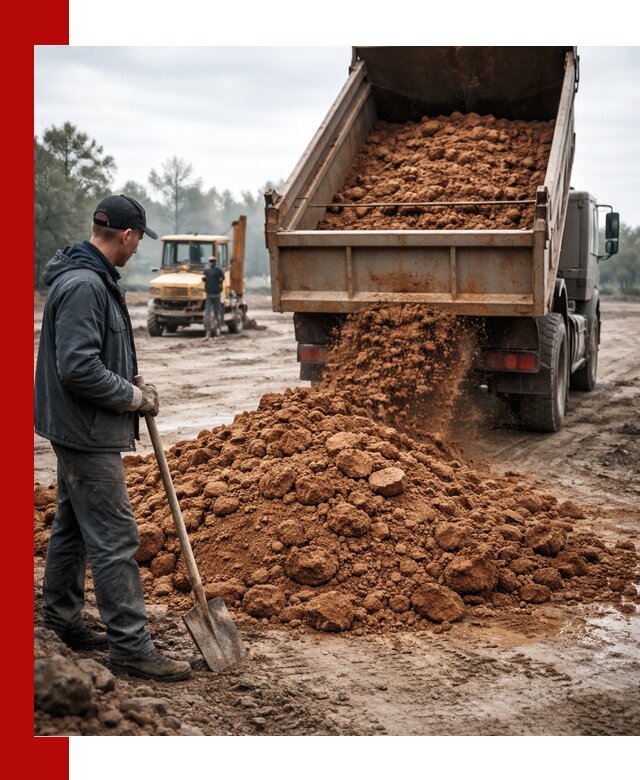 Глина для засыпки в Инте с доставкой самосвалами