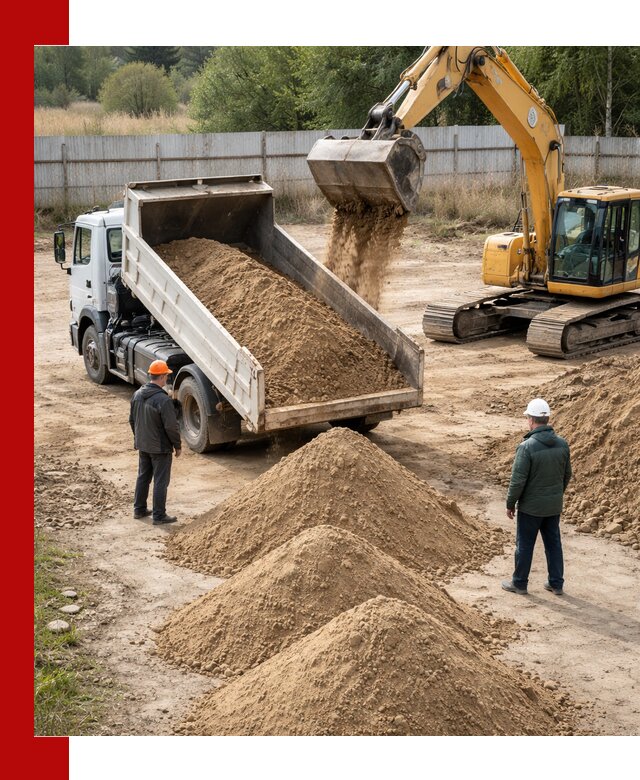 Доставка супеси вагонными и автопартиями в Инте
