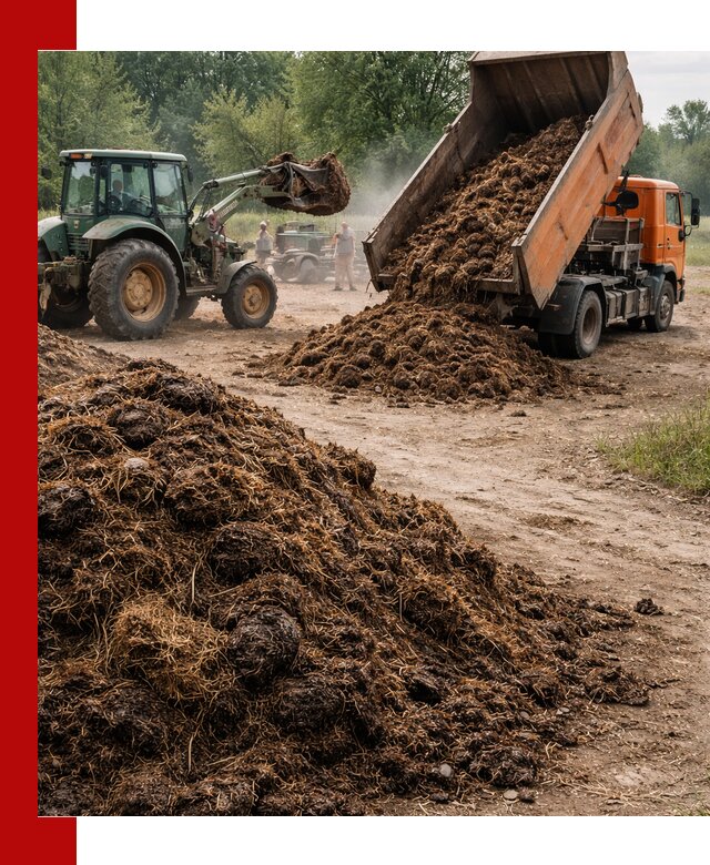 Доставка навоза самосвалами в Инте для сельхозпотребностей