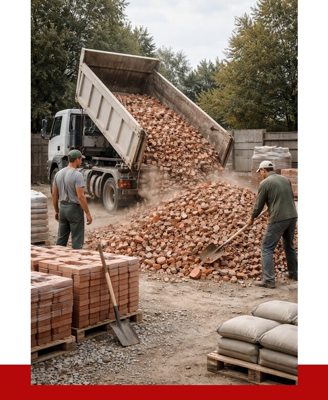 Бой кирпича в Инте с доставкой от 4260 руб/куб | ПРОНЕРУДИнт