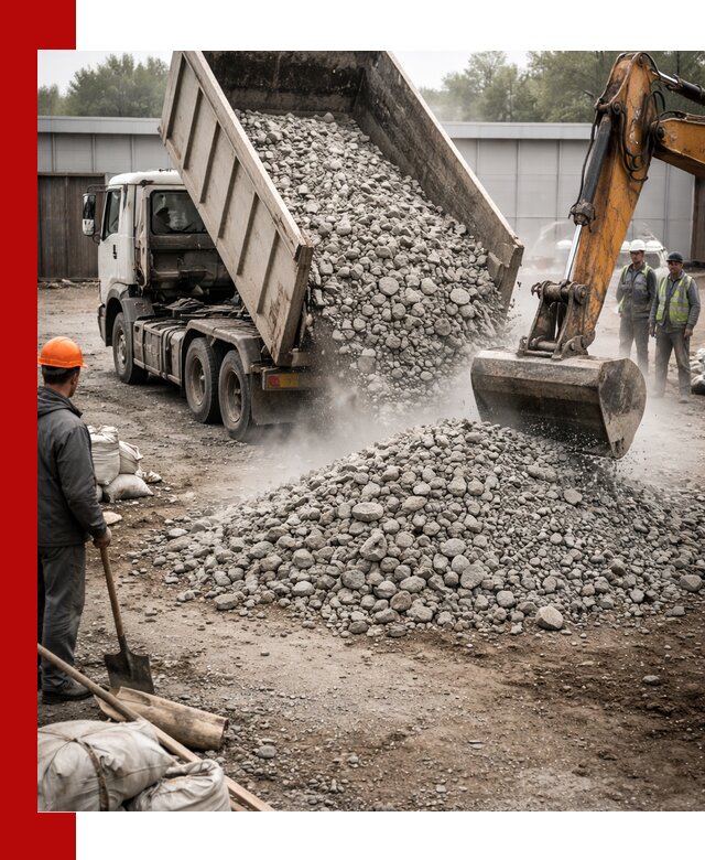 Доставка дробленого бетона в Инте оптом и в розницу