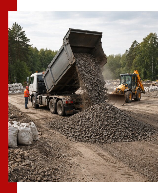 Доставка дробленого асфальта в Инте для дорожных работ