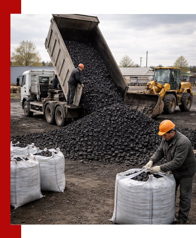 Доставка каменного угля в Инте оптом и в розницу