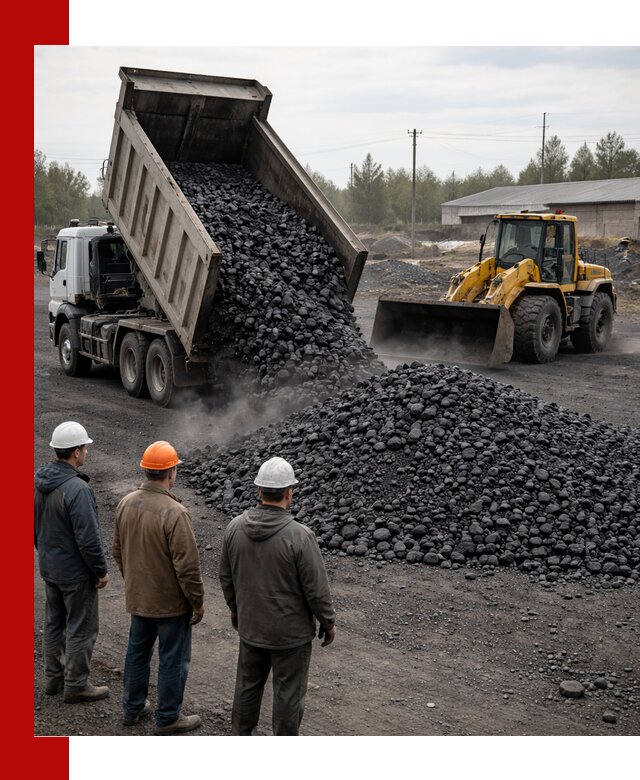 Доставка угля антрацита в Инте с самосвалами и погрузкой