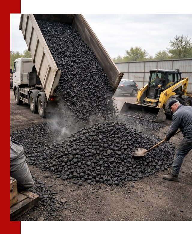 Доставка угля орех в Инте оптом и в розницу