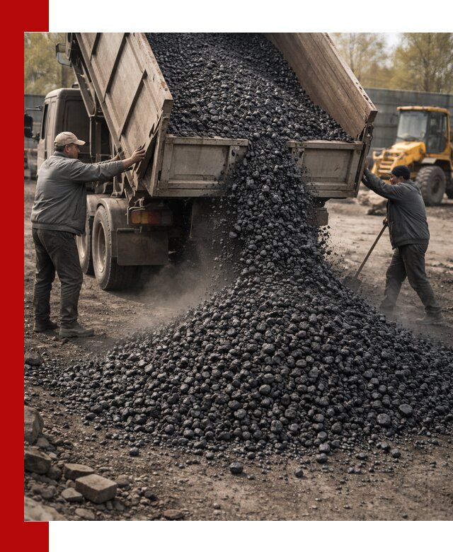 Доставка угля семечка самосвалами в Инте