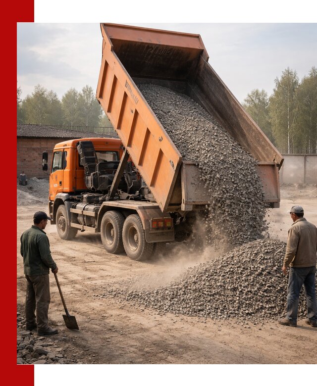 Доставка самосвалом 20 м3 в Инте быстро и надежно