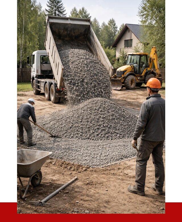 Отсыпка участка щебнем в Инте от 6592 р. ПРОНЕРУДИнт