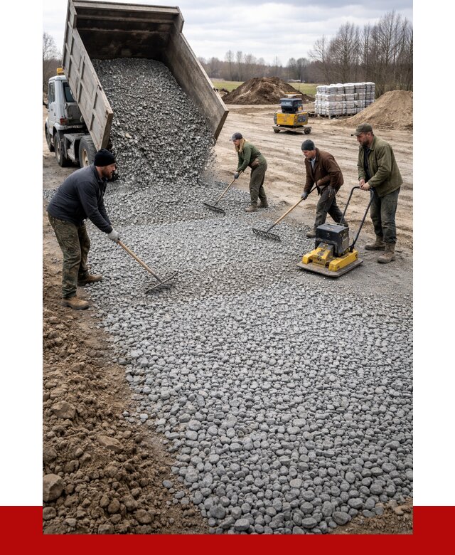 Устройство щебеночной подушки в Инте от 4564 р. ПРОНЕРУДИнт